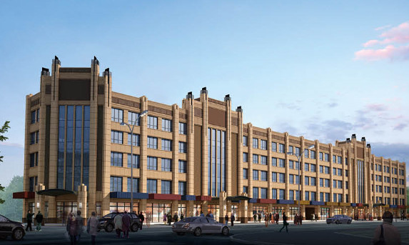 陜煤建設(shè)天工公司雅荷中央廣場(chǎng)1#、2#樓封頂